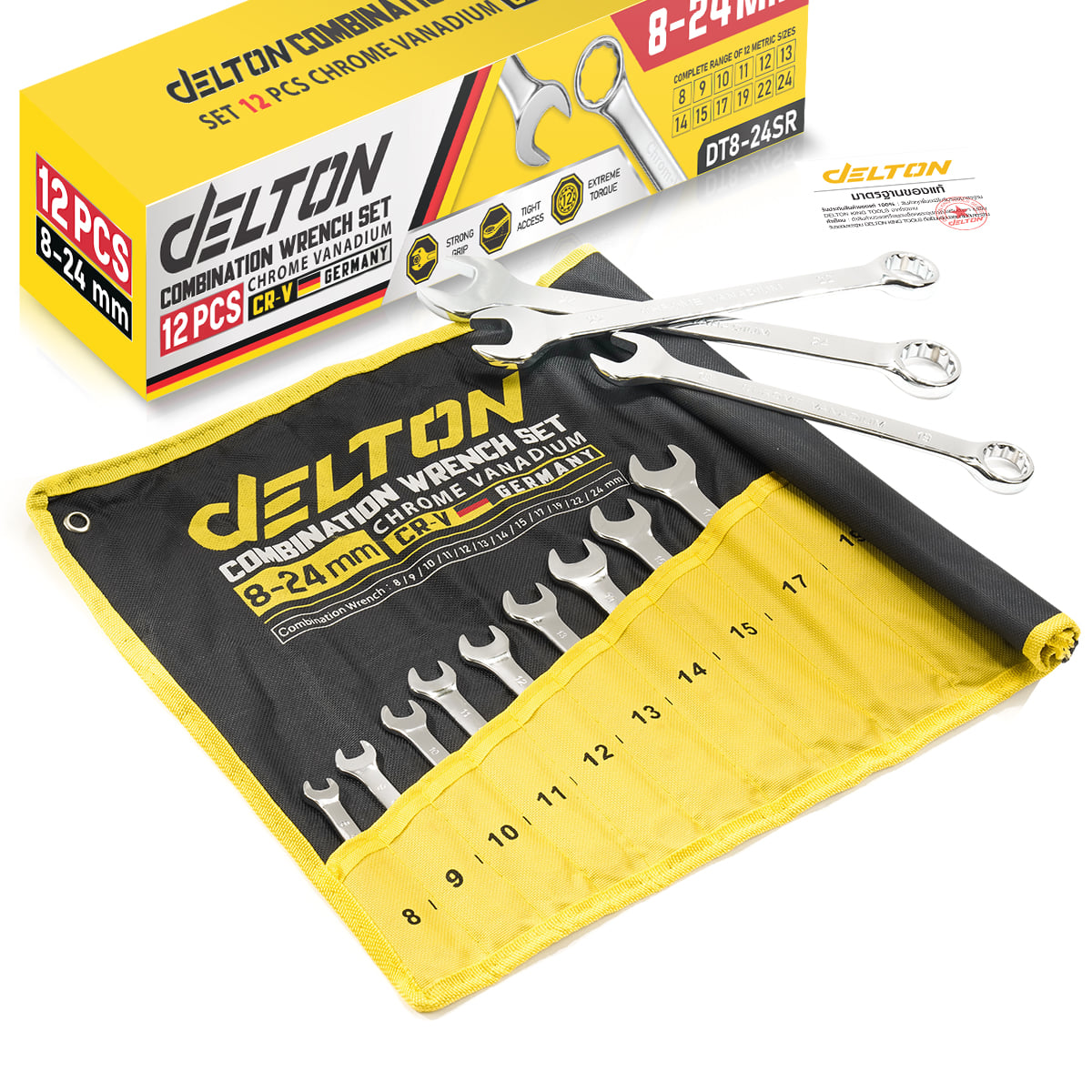 ชุดประแจปากตาย DELTON รุ่น IDT8-24SR 8-24 มม. (ชุด 12 ชิ้น)_7